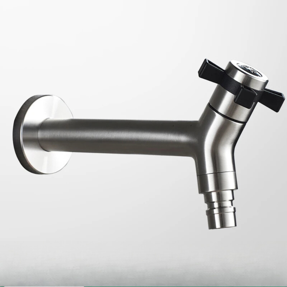 Robinet Extérieur Jardin Chromé Étanche Fixation Facile – Terravia
