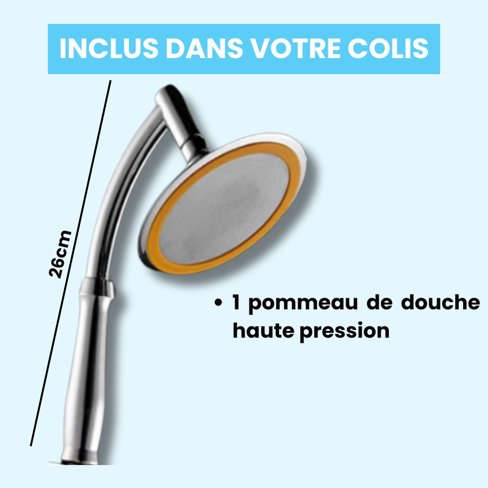 Pommeau de Douche Effet Pluie Jet Relaxant Ambiance Spa – Pluvia