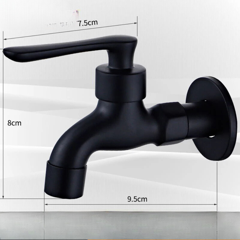 Robinet Extérieur Noir Simple Durable Jardin et Balcon – Terravia