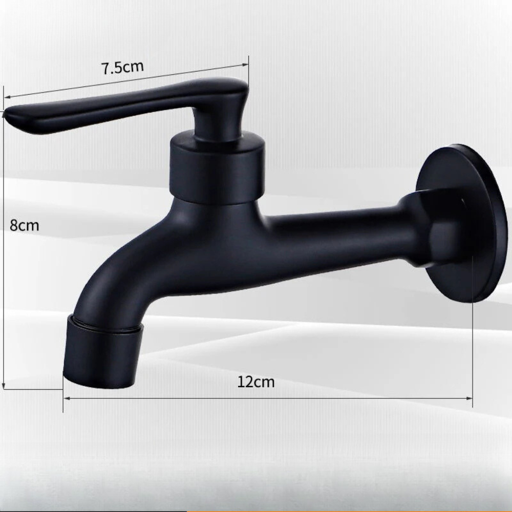 Robinet Extérieur Noir Simple Durable Jardin et Balcon – Terravia