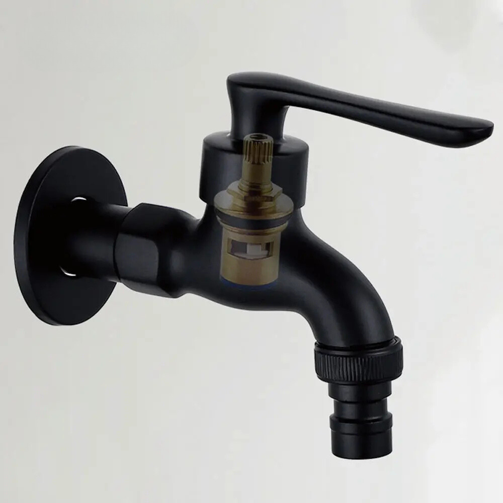 Robinet Extérieur Noir Simple Durable Jardin et Balcon – Terravia