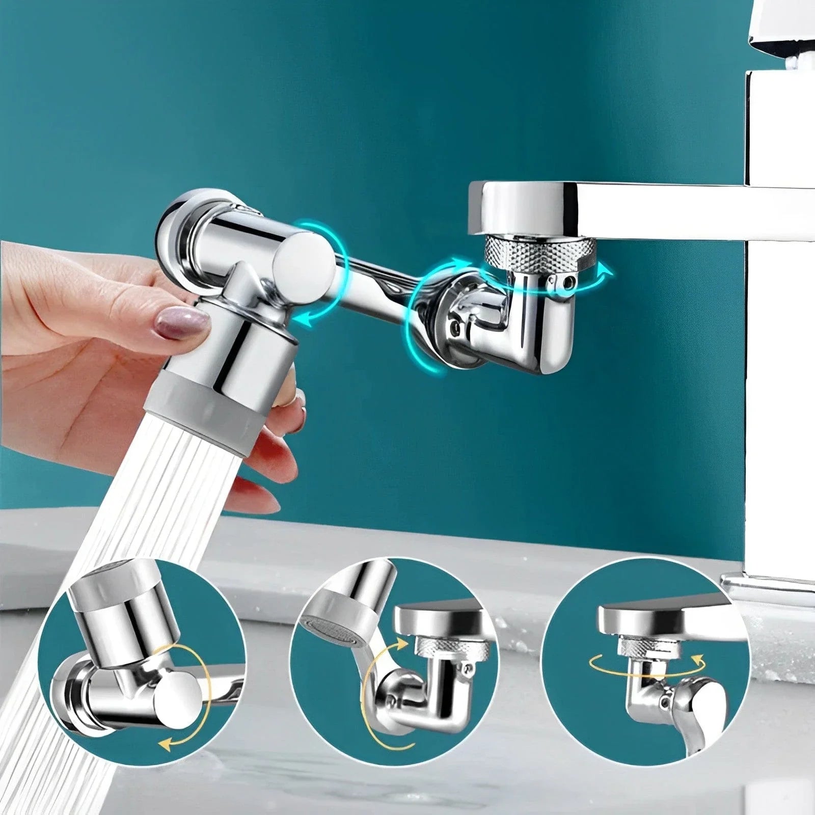 Extension Robinet Universelle Rotation 1080° Jet Dirigé Partout – Aeryo