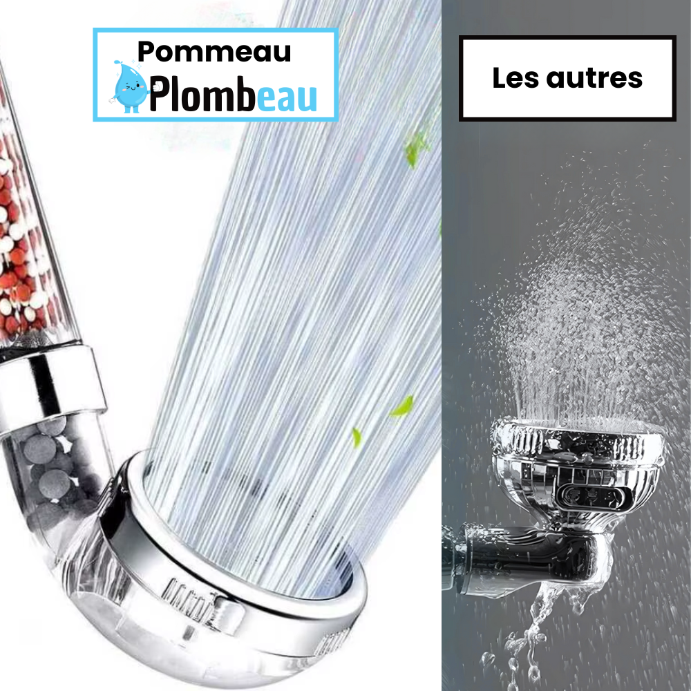 Pommeau de Douche à Billes Minérales Eau Adoucie Naturellement – Pluvia