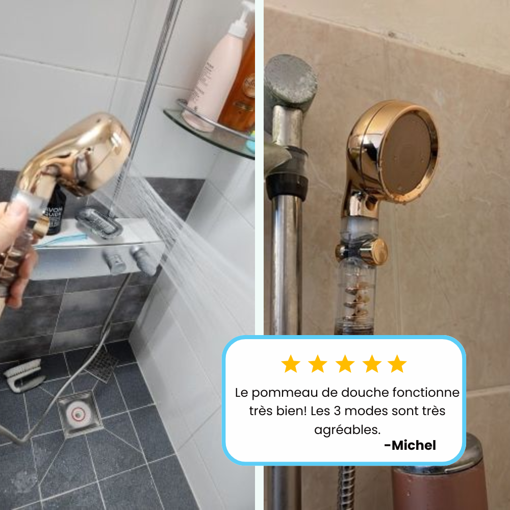 Pommeau de Douche Haute Pression Économique Facture d'Eau Réduite – Pluvia