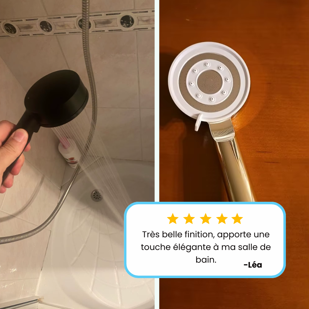 Pommeau de Douche Écologique Réduit la Consommation d'Eau – Pluvia
