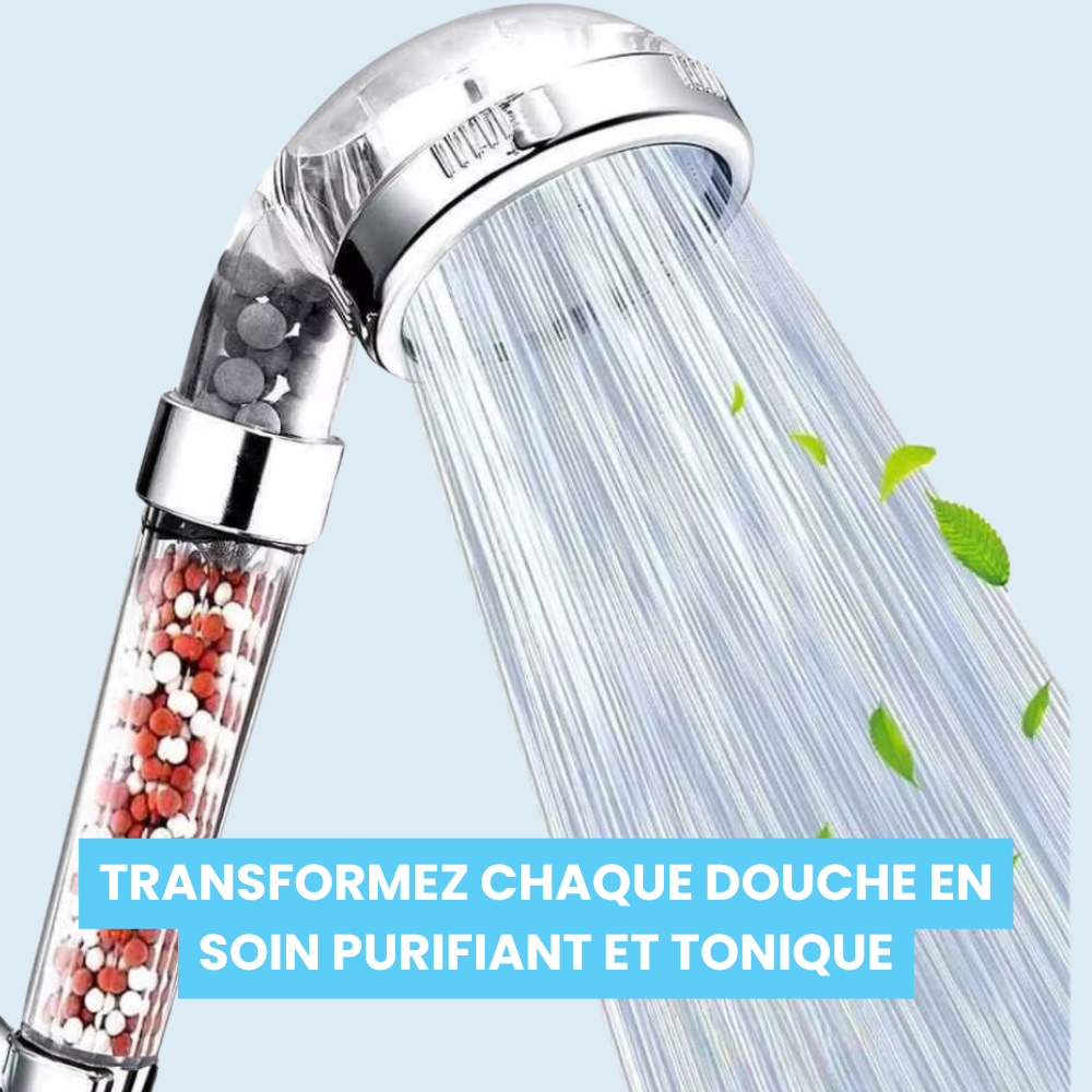 Pommeau de Douche Billes Anticalcaire Cheveux et Peau Préservés – Pluvia