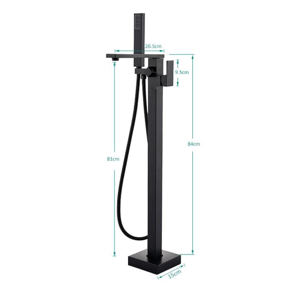 Robinet Baignoire Sur Pied Noir Moderne Allure Contemporaine – Vertane