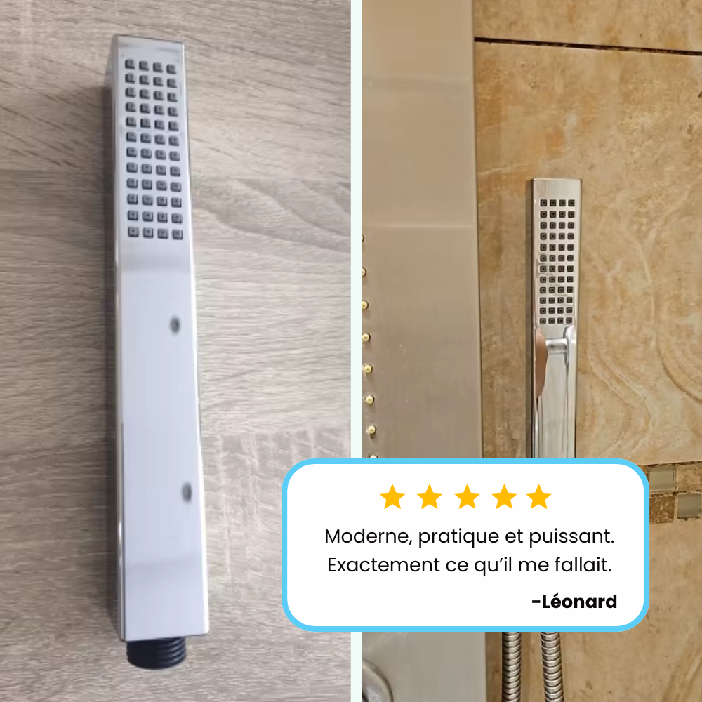 Pommeau de Douche Carré Haute Pression Design Épuré et Puissant – Pluvia