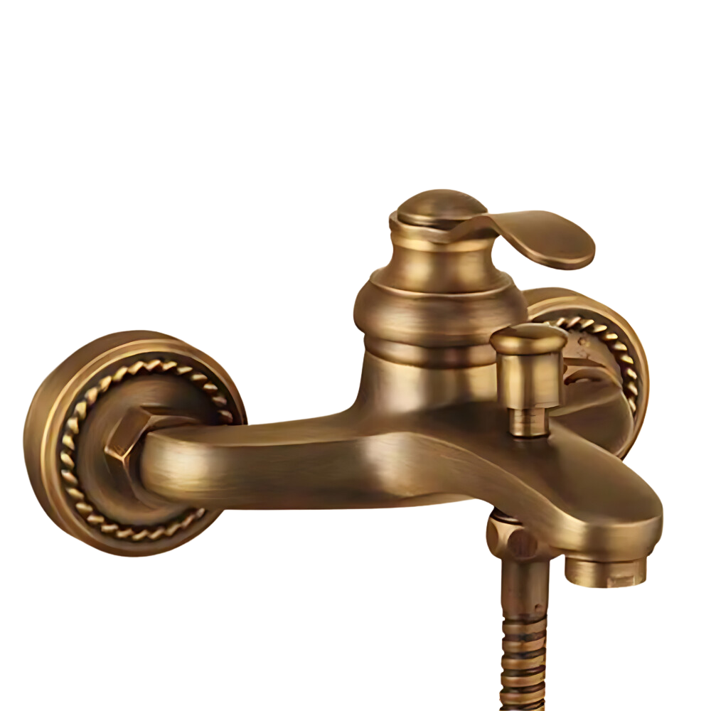 Mitigeur Baignoire Rétro Bronze Laiton Patine Chaleureuse – Vertane