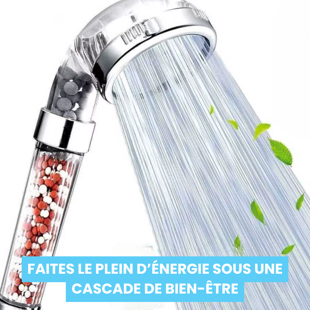 Pommeau de Douche à Billes Minérales Eau Adoucie Naturellement – Pluvia