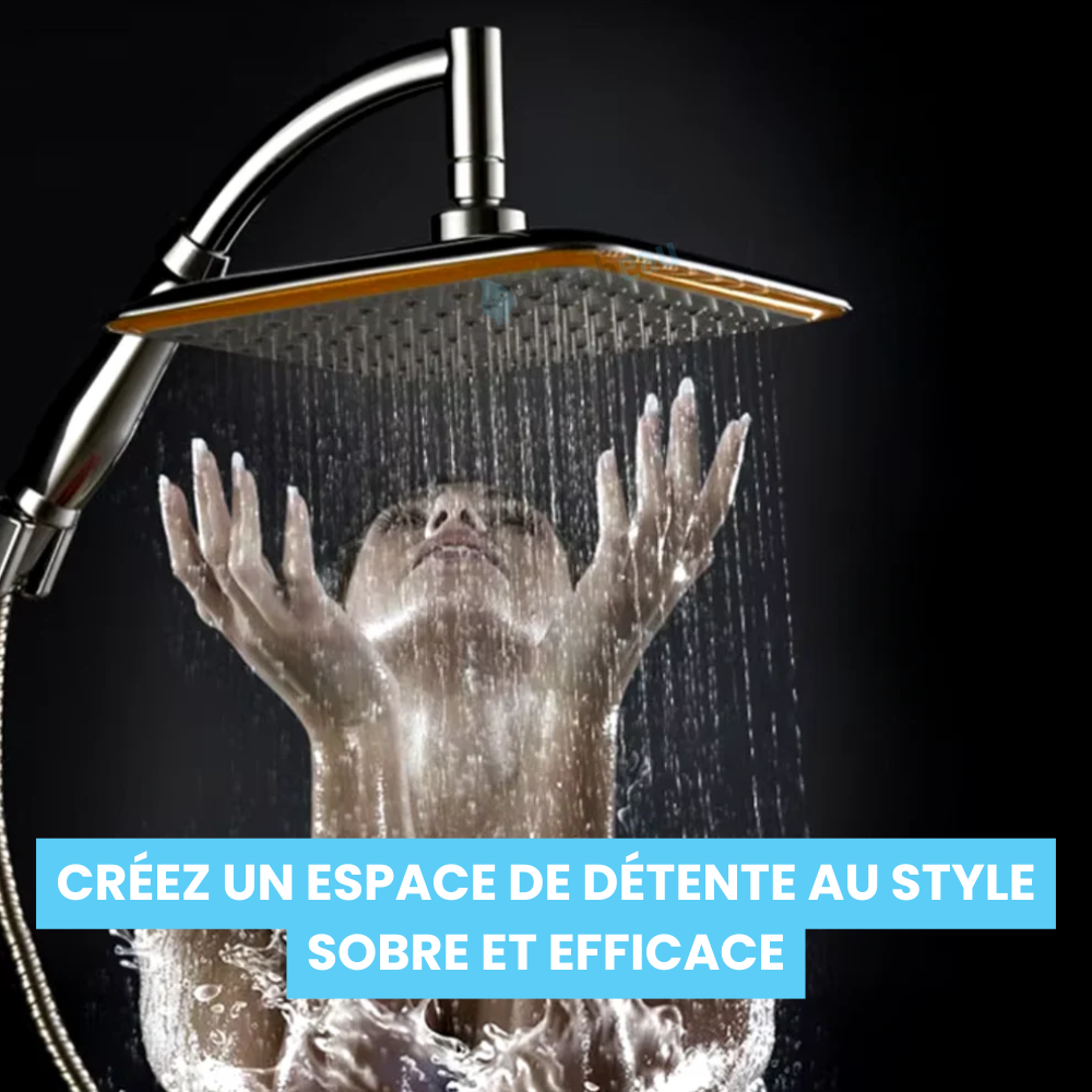 Pommeau de Douche Pluie Large Diffusion Uniforme Sensation Averse – Pluvia