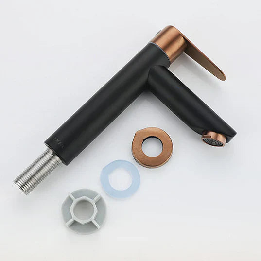 Robinet Vasque Noir Bicolore Contraste Élégant Salle de Bain Moderne – Kaléo