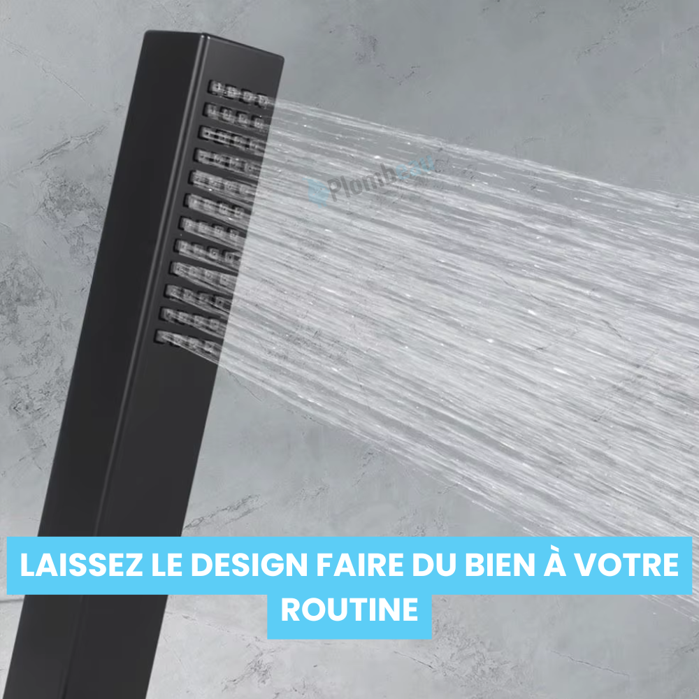 Pommeau de Douche Carré Haute Pression Design Épuré et Puissant – Pluvia