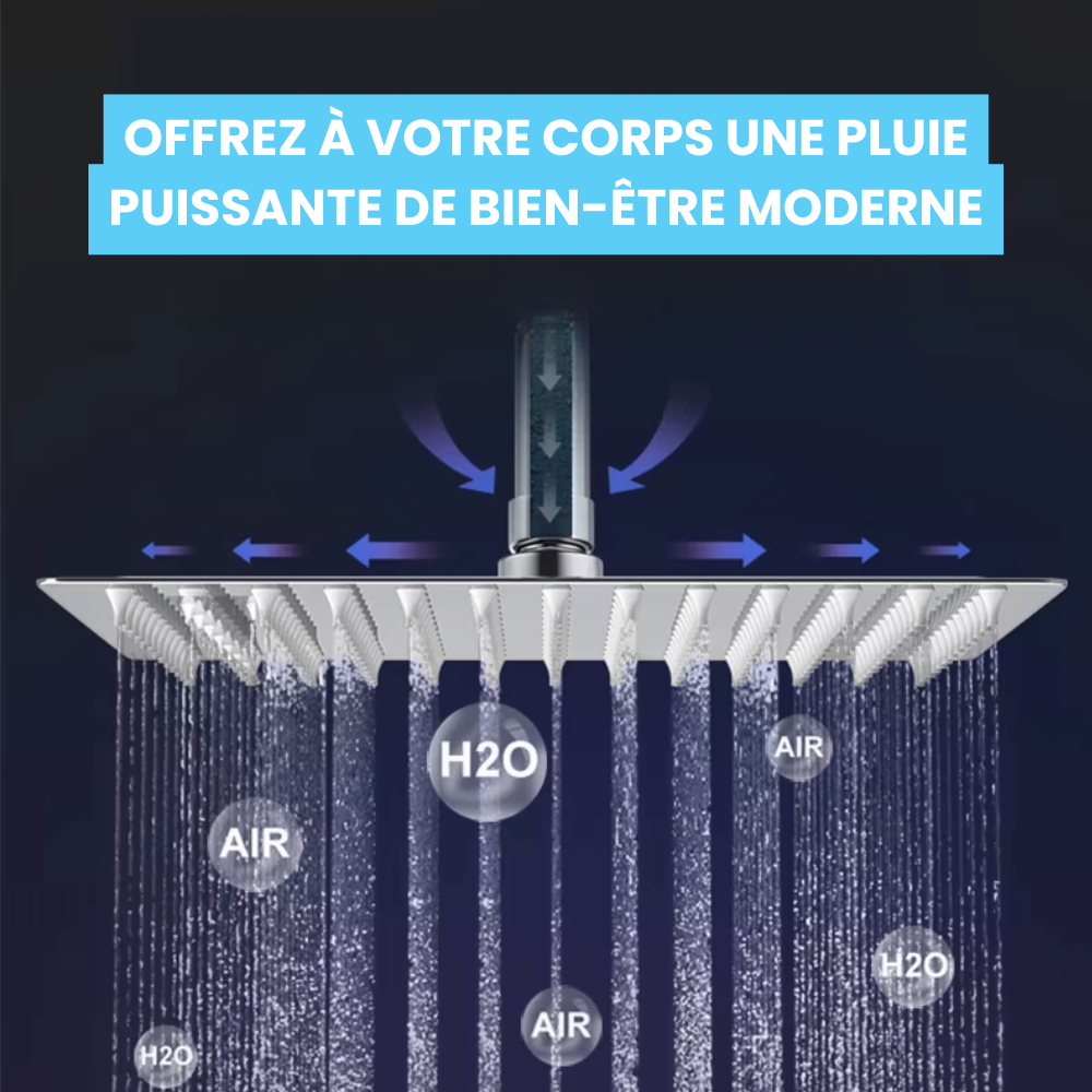 Pommeau de Douche Mural Fixe Confort Stable Design Élégant – Pluvia