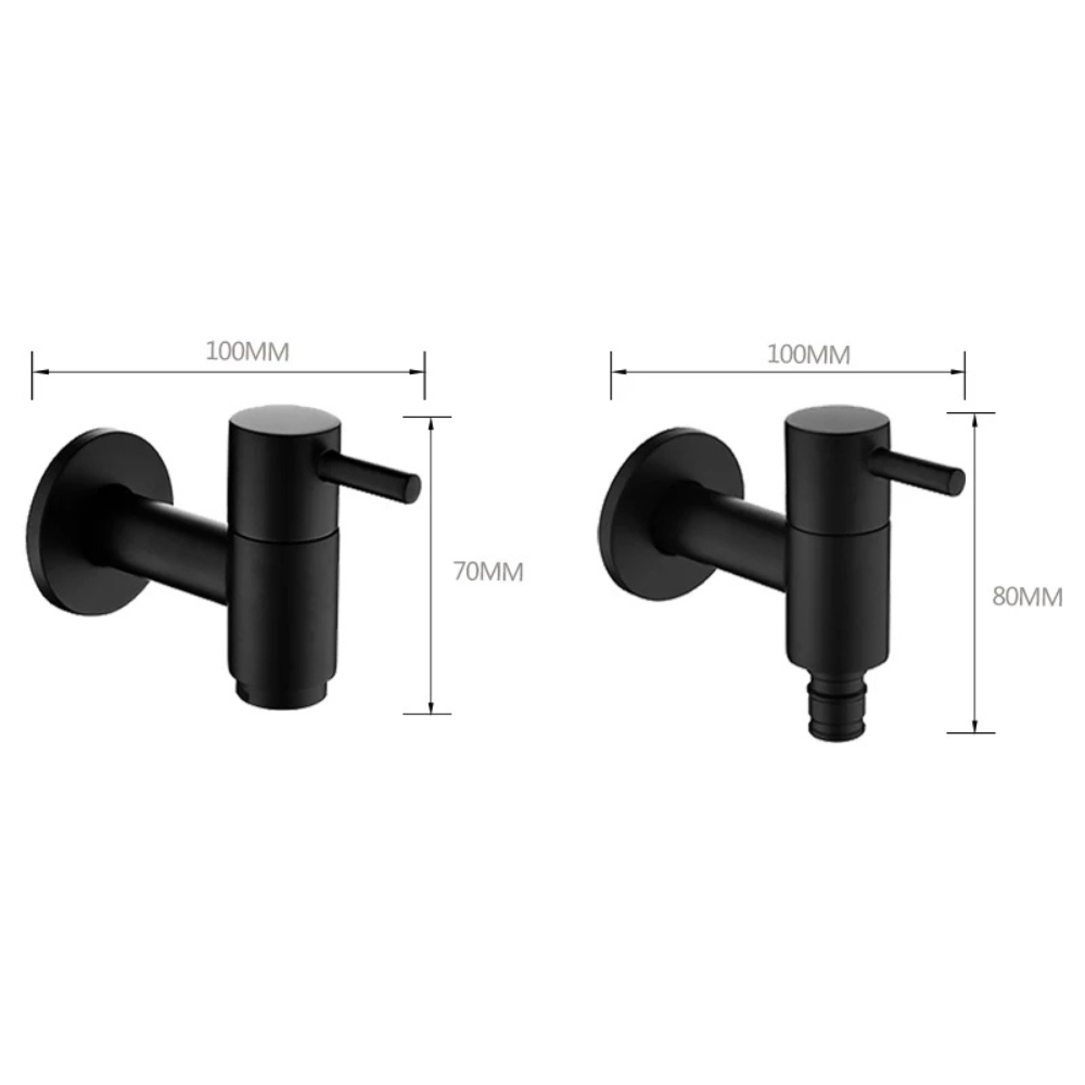 Robinet Extérieur Laiton Noir Vanne Étanche Design Contemporain – Terravia