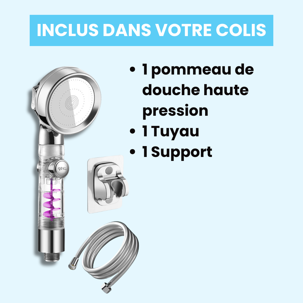 Pommeau de Douche Haute Pression Économique Facture d'Eau Réduite – Pluvia