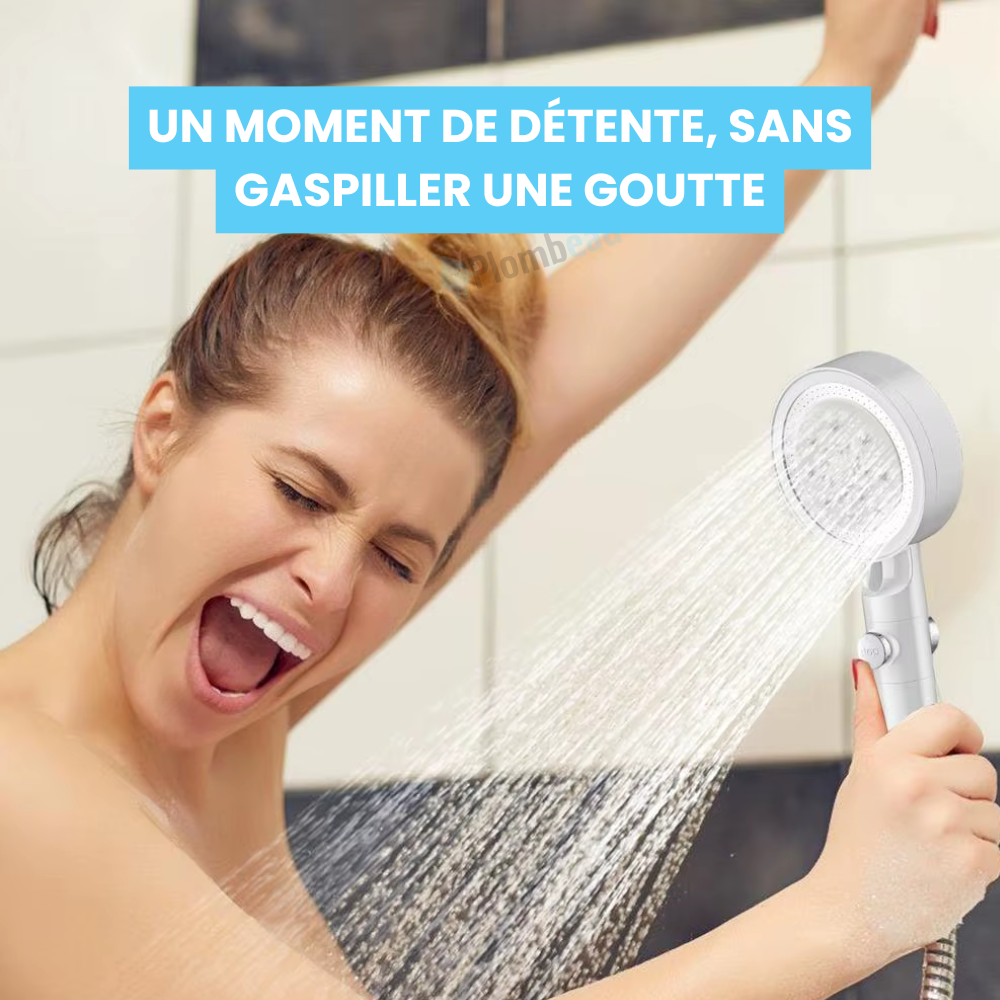 Pommeau de Douche Écologique Réduit la Consommation d'Eau – Pluvia