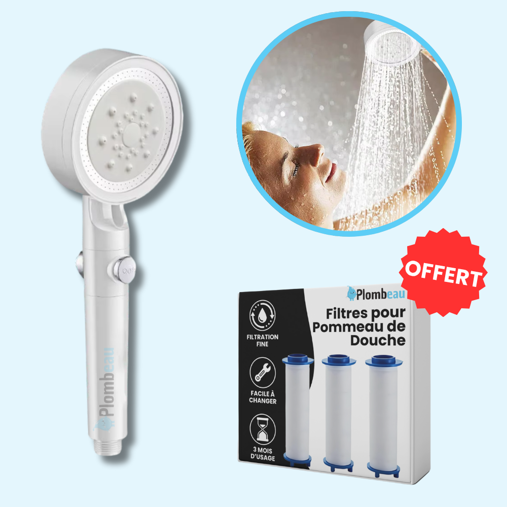 Pommeau de Douche Écologique Réduit la Consommation d'Eau – Pluvia