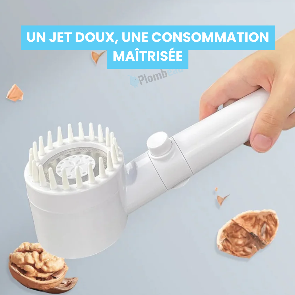 Pommeau de Douche Blanc Économique Design Élégant Salle de Bain – Pluvia