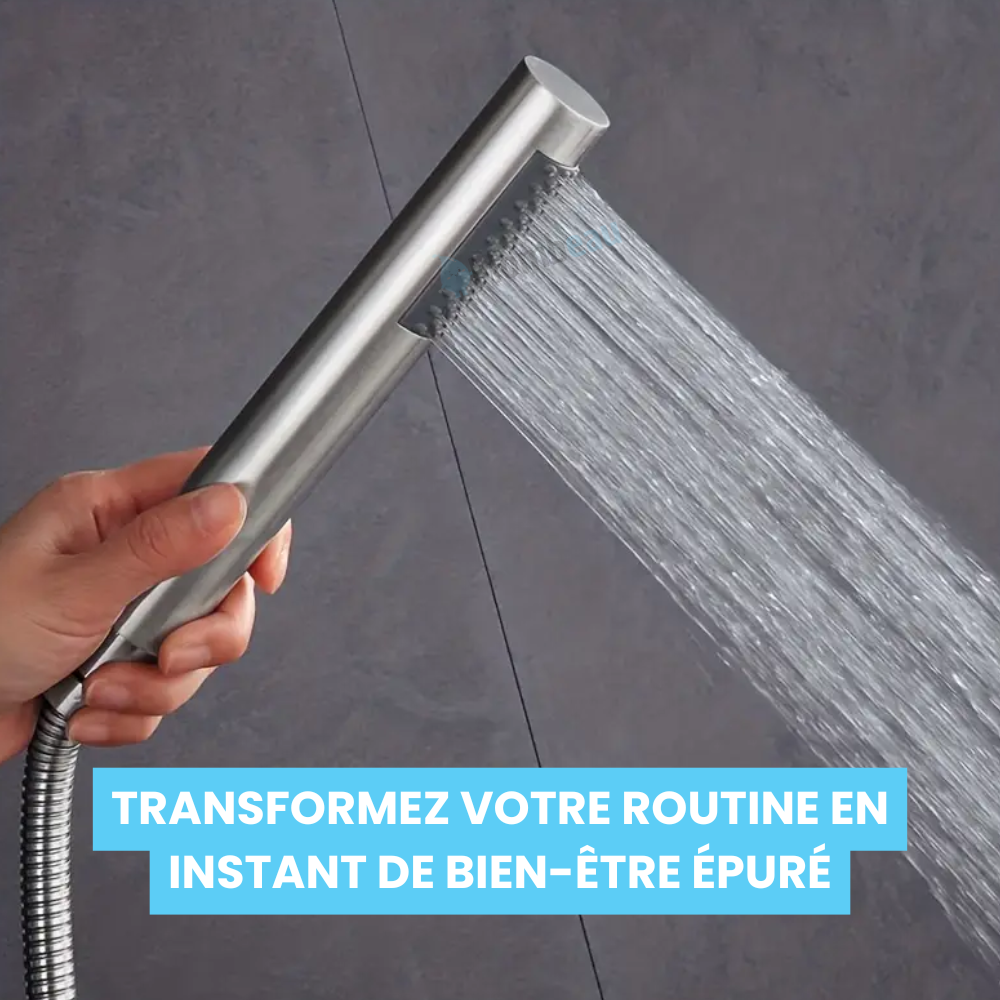 Pommeau de Douche Rond Chromé Fixation Flexible et Innovante – Pluvia