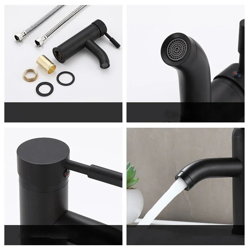 Robinet Vasque Noir Mat Élégance Sobre Anti-Traces – Kaléo