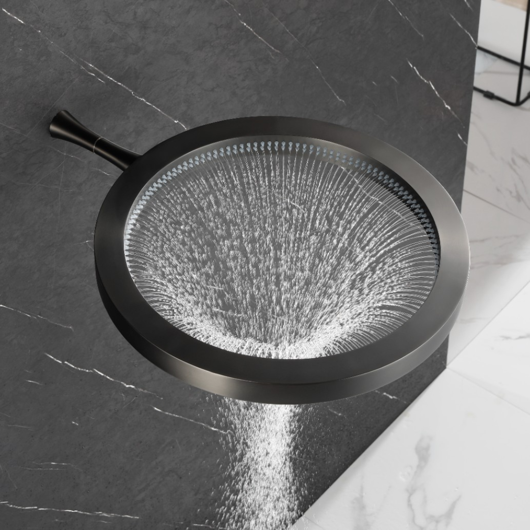 Tête de Douche Pluie Design Futuriste Premium Jet Enveloppant – Pluvia