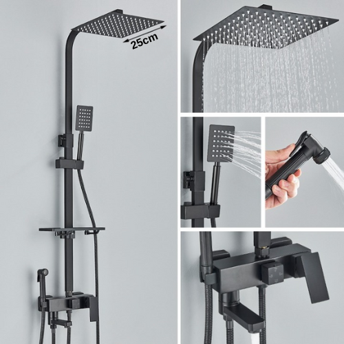 Pommeau de Douche 4-en-1 Quatre Jets pour Chaque Envie – Pluvia