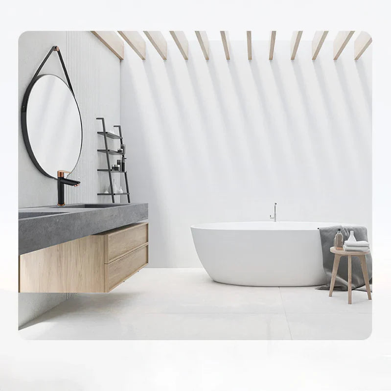 Robinet Vasque Noir Bicolore Contraste Élégant Salle de Bain Moderne – Kaléo