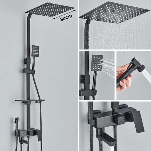 Pommeau de Douche 4-en-1 Quatre Jets pour Chaque Envie – Pluvia