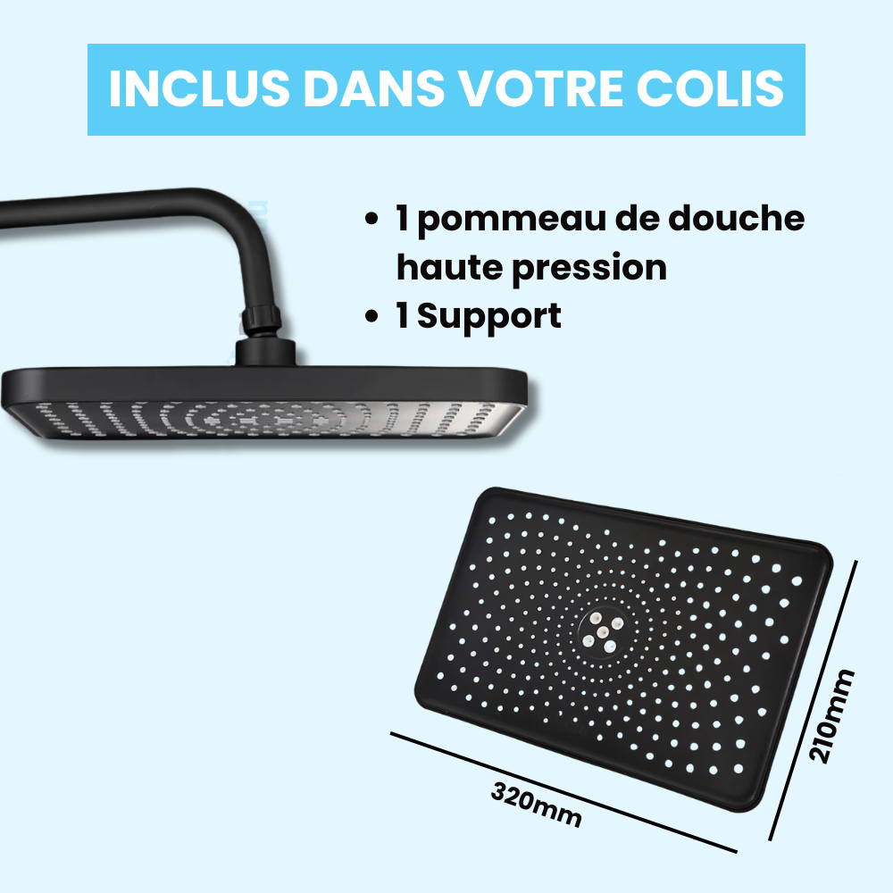 Pommeau de Douche Haute Pression Premium Finition Élégante – Pluvia