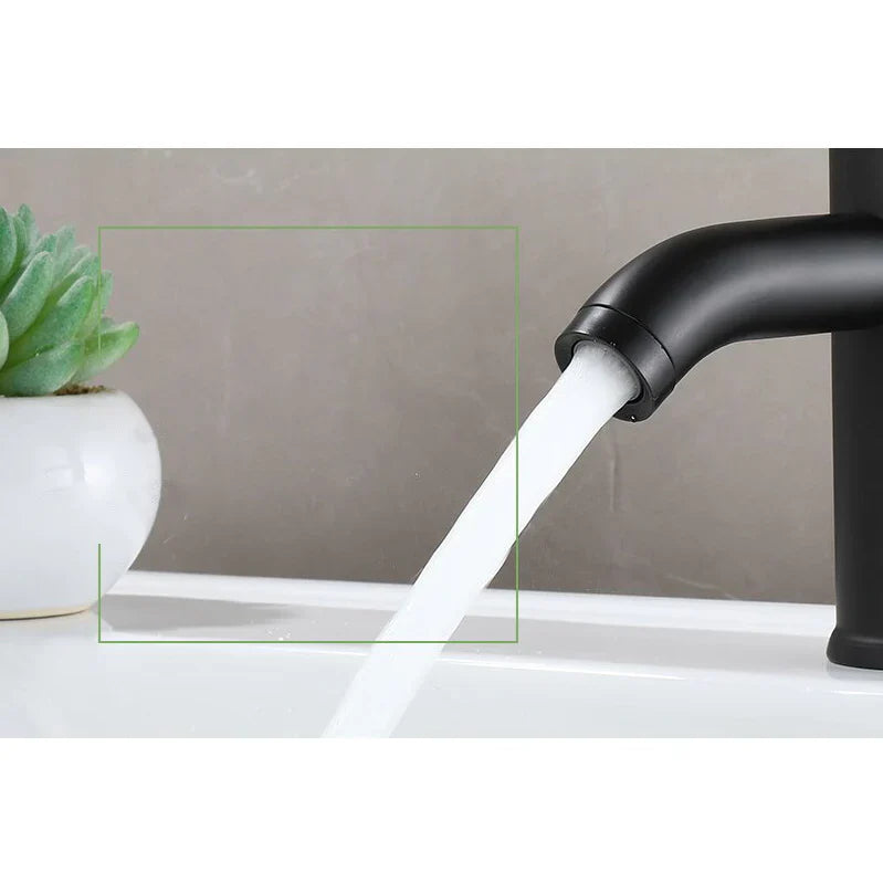 Robinet Vasque Noir Mat Élégance Sobre Anti-Traces – Kaléo