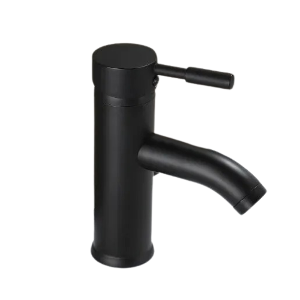 Mitigeur Lavabo Noir Finition Mate Style Contemporain – Solvane