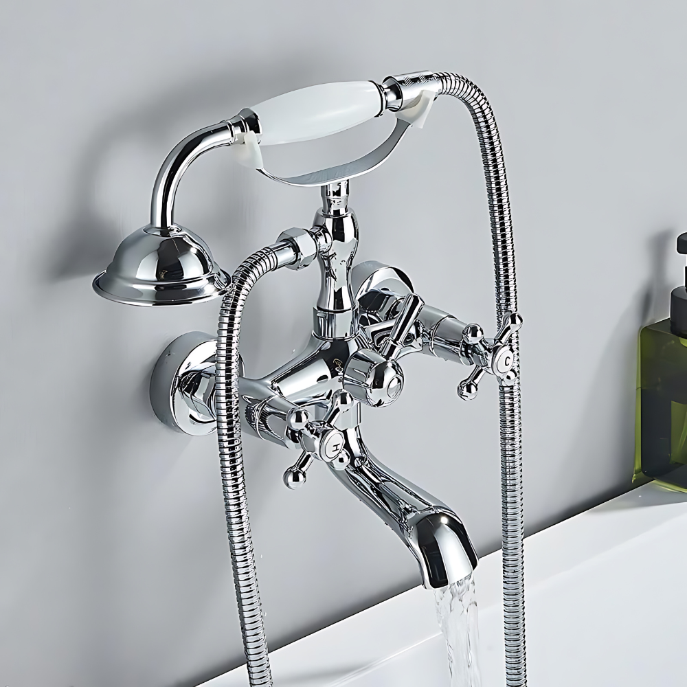 Robinet Baignoire Rétro Laiton Mitigeur Vintage Élégant – Vertane