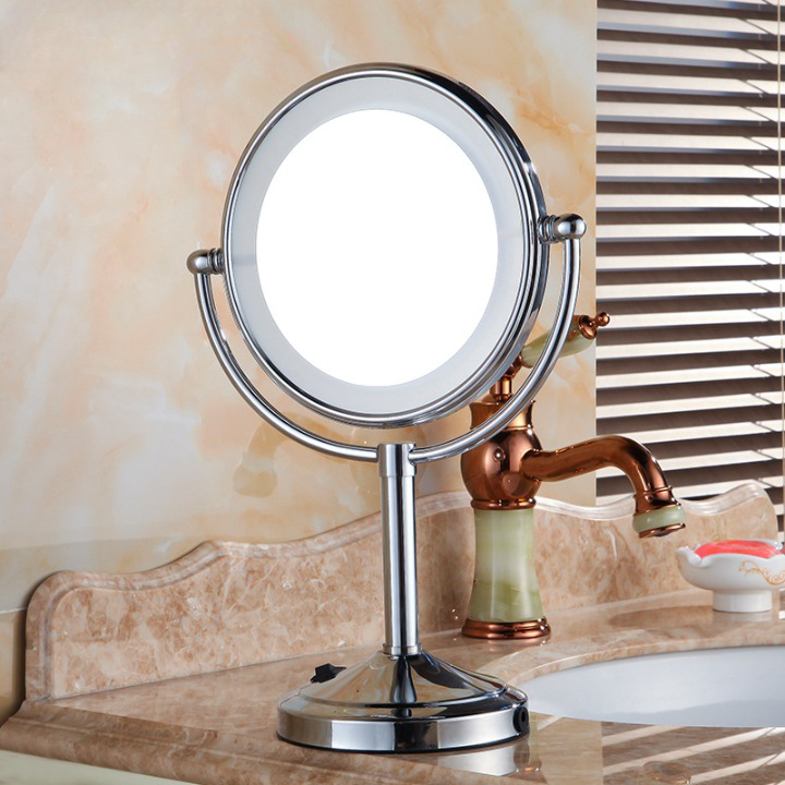 Miroir LED Double Face Grossissement 5x Maquillage Précis – Rekta