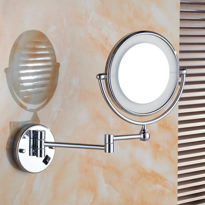 Miroir LED Double Face Grossissement 5x Maquillage Précis – Rekta