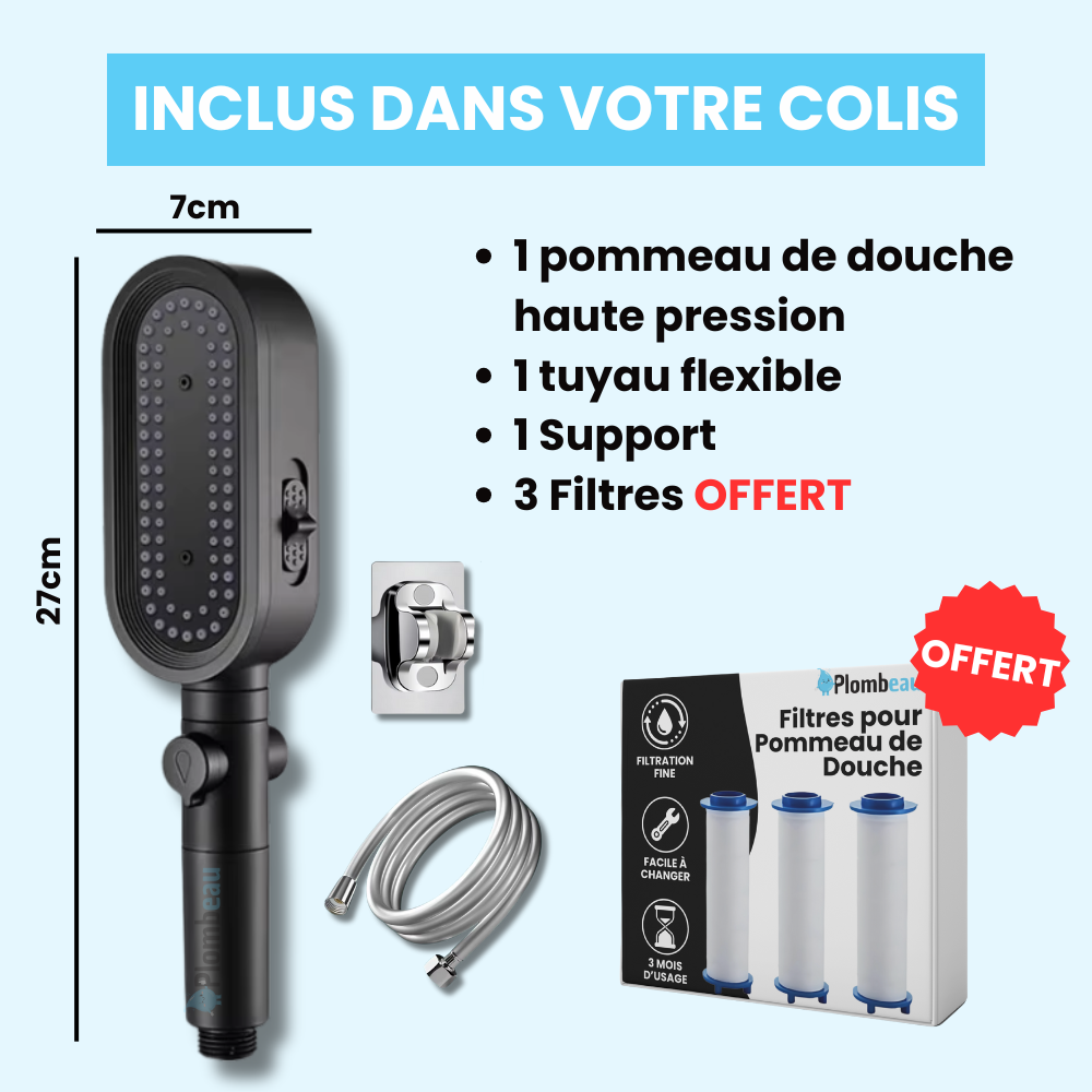 Pommeau de Douche Design Premium Esthétique Moderne Performance Optimale – Pluvia