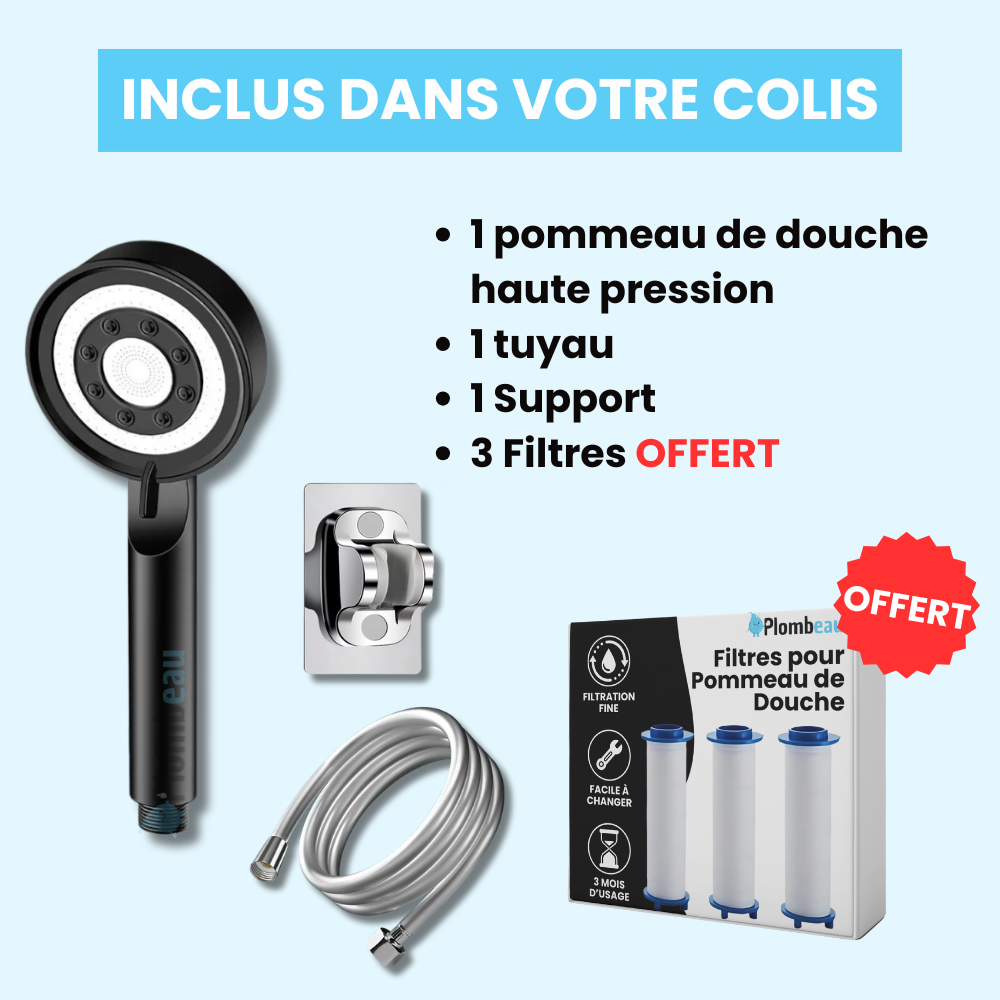 Pommeau de Douche Économe Jet Doux Économies Sans Compromis – Pluvia