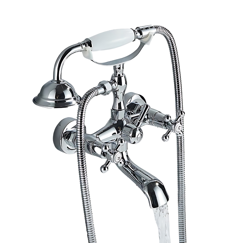 Robinet Baignoire Rétro Laiton Mitigeur Vintage Élégant – Vertane