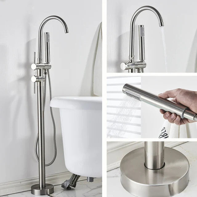 Mitigeur Baignoire Sur Pied Design Contemporain Ligne Épurée – Vertane