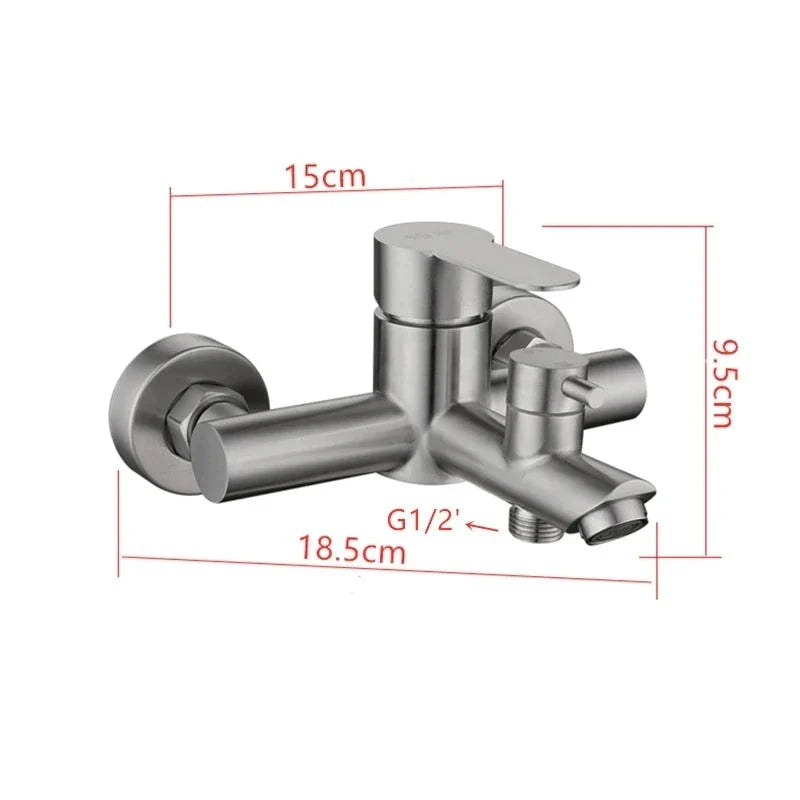 Robinet Mitigeur Baignoire Mural Inox Moderne Anti-Corrosion – Vertane