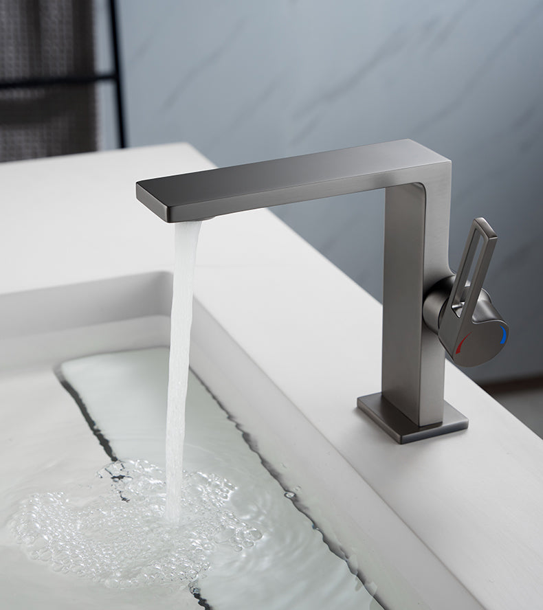 Robinet Lavabo Laiton Doré Design Contemporain Raffiné – Solvane