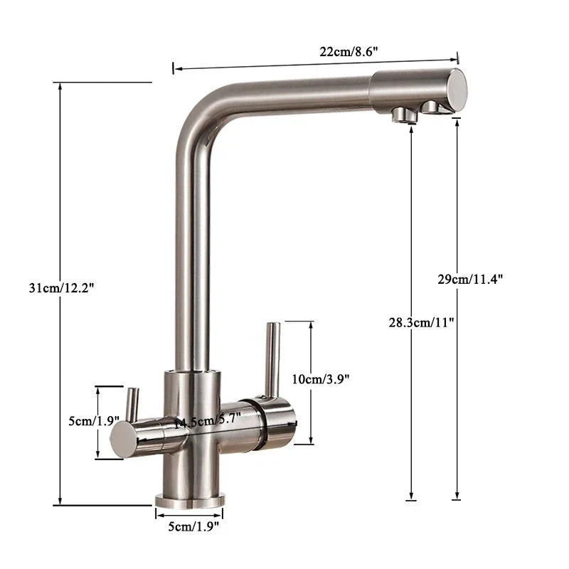 Mitigeur Cuisine 3 Voies Eau Filtrée à Part Précision Quotidienne – Cuvéa