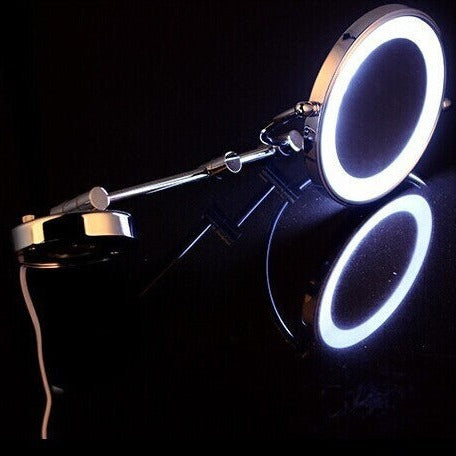 Miroir LED Double Face Grossissement 5x Maquillage Précis – Rekta