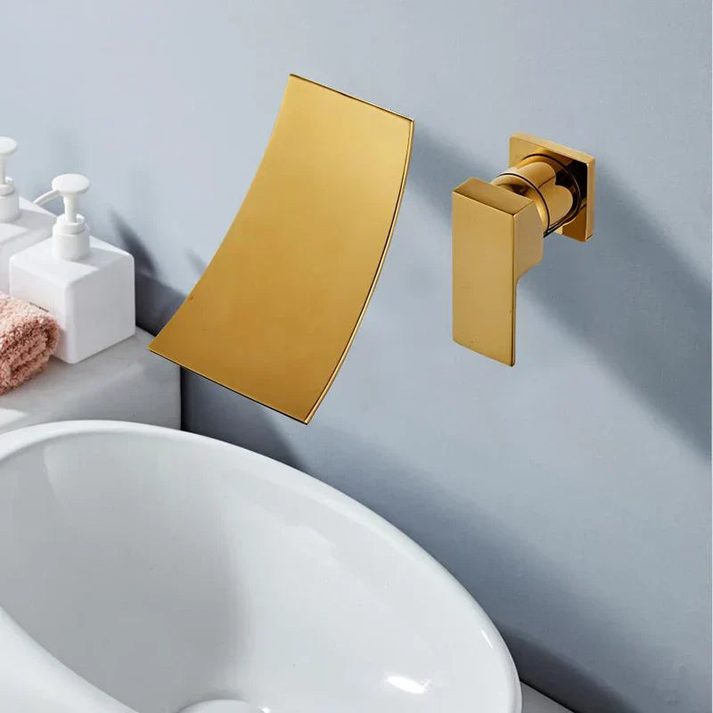 Robinet Mural Vasque Moderne Gain de Place Plan Dégagé – Kaléo