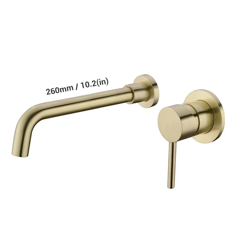 Robinet Mural Salle de Bain Laiton Design Élégant Durable – Solvane