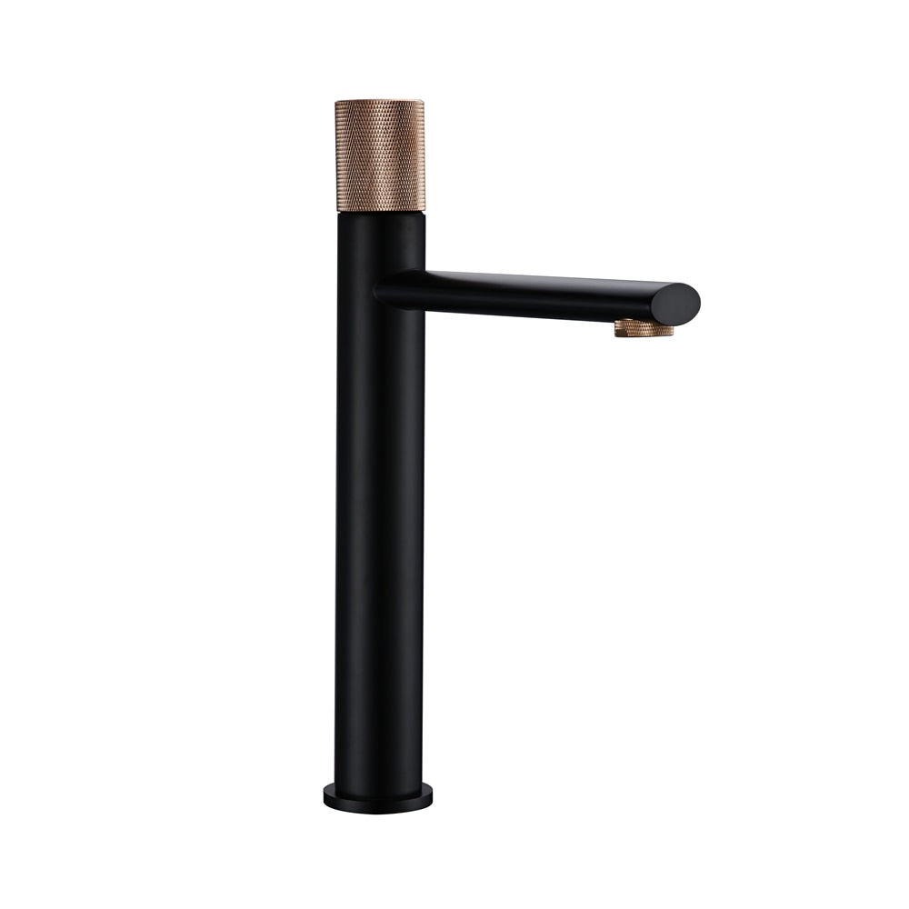 Robinet Vasque Noir Poignée Ronde Finition Mate Design Moderne – Kaléo