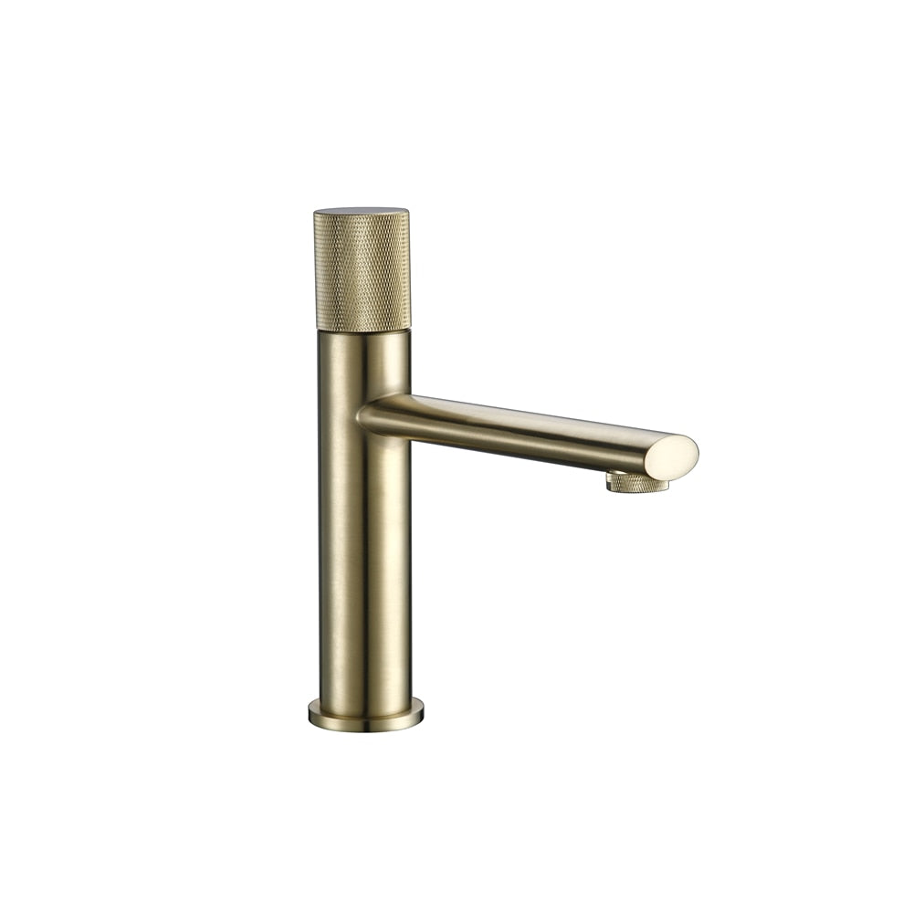 Robinet Vasque Doré Poignée Ronde Élégance Chaleureuse – Kaléo