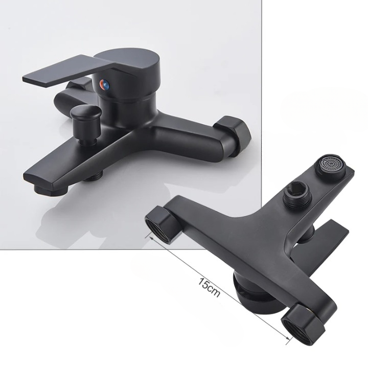 Robinet Baignoire Noir 3 Modes de Jets Bain Sur Mesure – Vertane