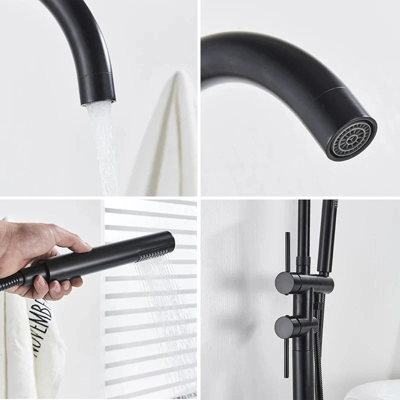 Mitigeur Baignoire Sur Pied Design Contemporain Ligne Épurée – Vertane