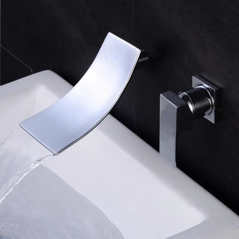 Robinet Mural Vasque Moderne Gain de Place Plan Dégagé – Kaléo